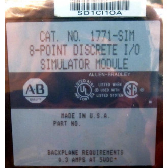Allen Bradley 1771-SIM Simulator Module 1771SIM - New No Box