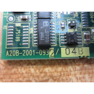 Fanuc A20B-2001-0932 Board 2 A20B-2001-093204B    Non-Refundable - Parts Only