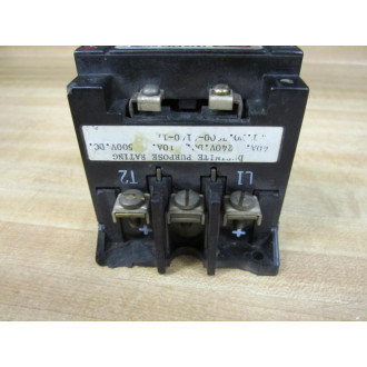 Ward Leonard 5001A3001-11 Contactor 5001A300111 Missing Body Clamp - Parts Only