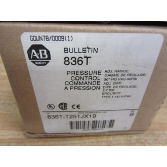 Allen Bradley 836T-T253JX130X15 Pressure Control