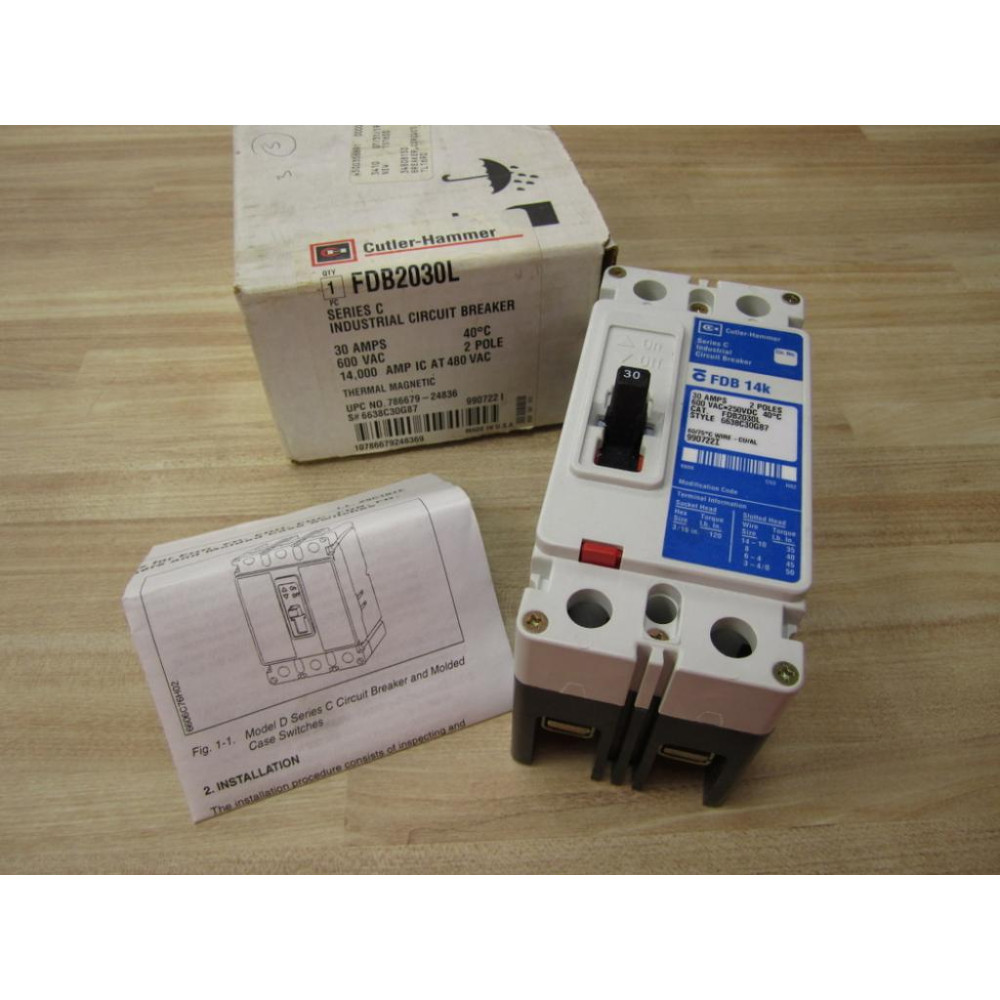 Cutler Hammer FDB2030L Eaton Circuit Breaker