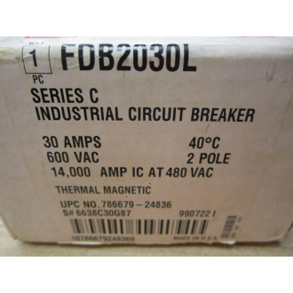 Cutler Hammer FDB2030L Eaton Circuit Breaker