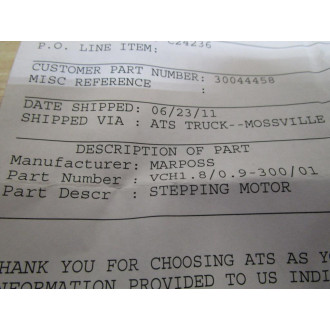 Marposs VCH1.80.9-30001 Stepping Motor Module VCH180930001 - Refurbished