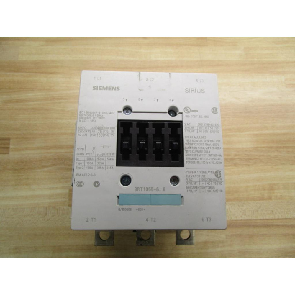 Siemens 3RT1055-6AR36 Contactor - Used