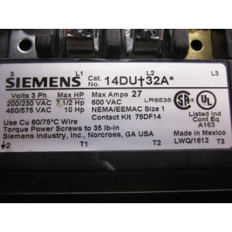 Siemens 14DUE32AF Starter Inverted Coil - New No Box