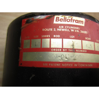 Bellofram 903-041-000 Super Air Cylinder - Used