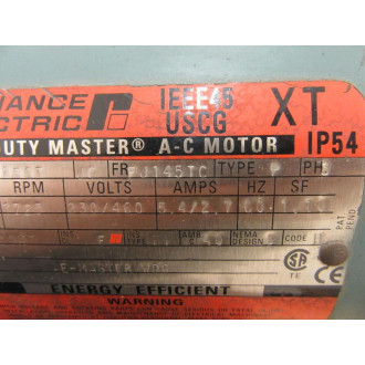 Reliance P14X3256T A-C Motor P14X3256T-JC - Used
