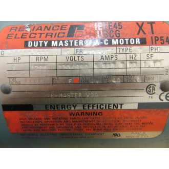 Reliance P14X3256T A-C Motor P14X3256T-JC - Used
