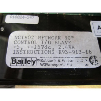 ABB Bailey 6637087 PC Board NCIS02 6637087-B1 Bad CPR - Parts Only