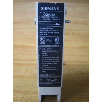 Siemens CQDA1BA Aux.Switch & Alarm Switch Combo - New No Box