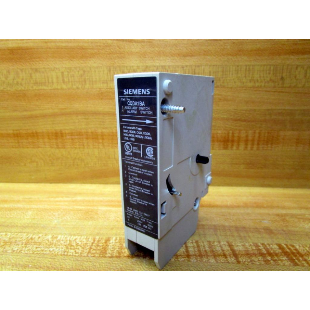 Siemens CQDA1BA Aux.Switch & Alarm Switch Combo - Used