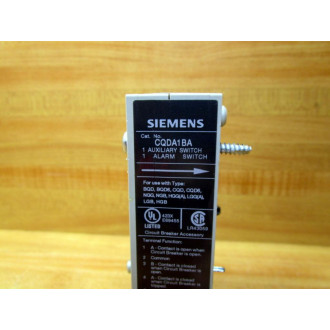 Siemens CQDA1BA Aux.Switch & Alarm Switch Combo - Used