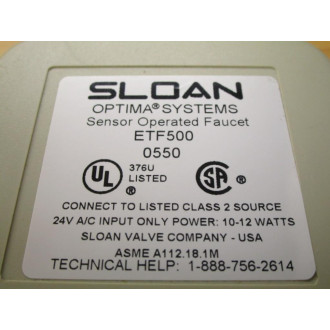 Sloan ETF500 Faucet Sensor - Used