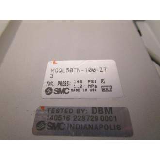 SMC MGQL50TN-100-Z73 Guide Cylinder MGQL50TN100Z73 - New No Box