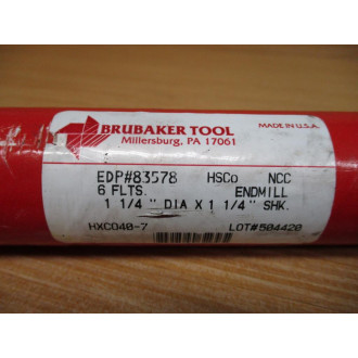 Brubaker Tool 83578 End Mill 1-14"