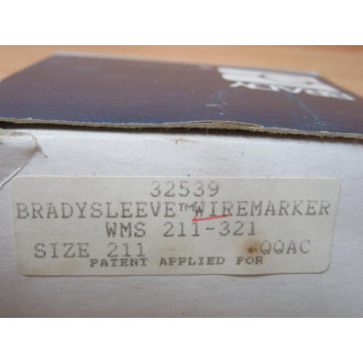Brady WMS 211-321 I.D. PRO Plus LS2000 Brady Sleeve 500 Per Roll (Pack of 500)