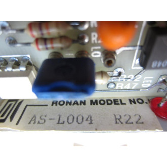 Ronan AS-L004-R22 Circuit Board  ASL004R22 - Used