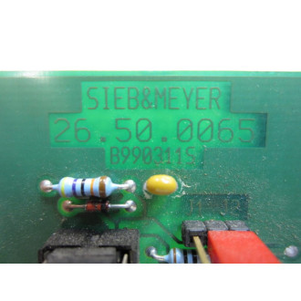 Sieb & Meyer 26.50.0065 Circuit Board 26500065 - Used