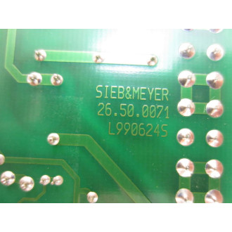 Sieb & Meyer 26.50.0071 Board 26500071 - Used