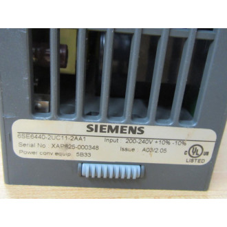 Siemens 6SE6440-2UC11-2AA1 Micromaster 440 6SE64402UC112AA1 - Used