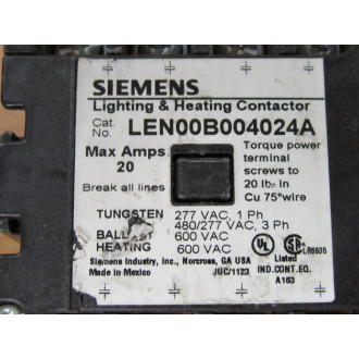 Siemens LEN00B004024A Contactor - New No Box