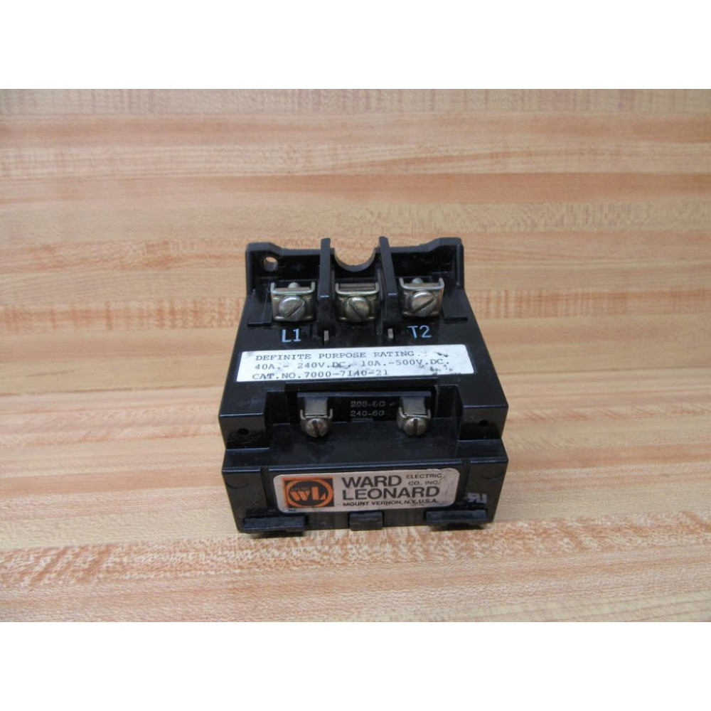 Ward Leonard 7000-7140-22 Contactor 7000714022 - Used