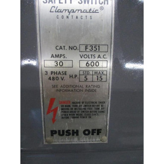 Siemens ITE F351 Heavy Duty Enclosed Switch - Used
