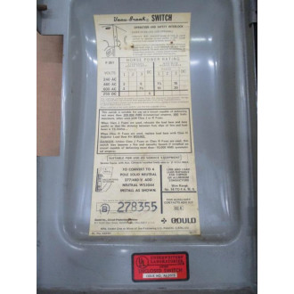 Siemens ITE F351 Heavy Duty Enclosed Switch - Used
