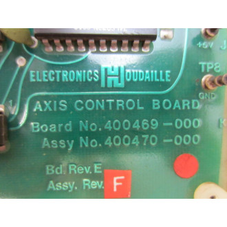 Houdaille 400469-000 Axis Control Board 400469000 Assy Rev.F - Used