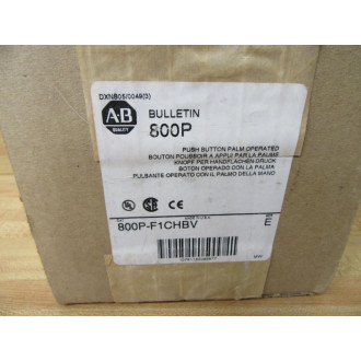 Allen Bradley 800P-F1CHBV Push Button Palm Operated 800PF1CHBV