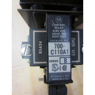 Allen Bradley 700-C110A1 Relay 700C110A1 Series B - Used
