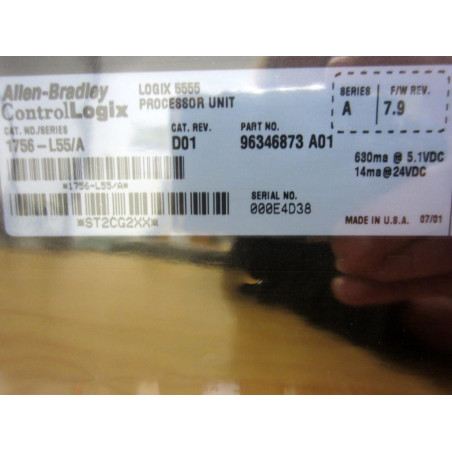 Allen Bradley 1756-L55 ProcessorMemory Module 1756-M13A Rev.B01 Memory ...