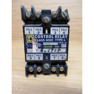 Square D 8501 L0-40 Control Relay 8501 LO-40 Ser. ACP, Chipped - Used