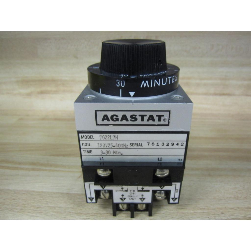 Agastat 7022L7H Time Delay Relay 3-30 Min. - New No Box