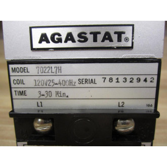 Agastat 7022L7H Time Delay Relay 3-30 Min. - New No Box