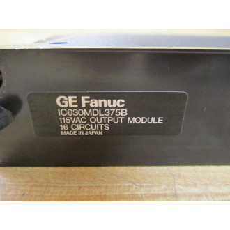 General Electric IC630MDL375 Output Module Missing Back Panel - Used