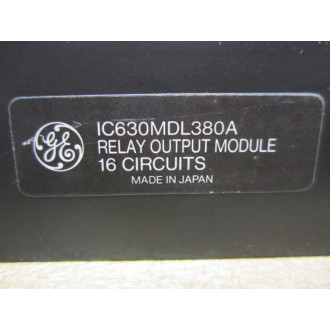 General Electric IC630MDL380A Output Module - New No Box