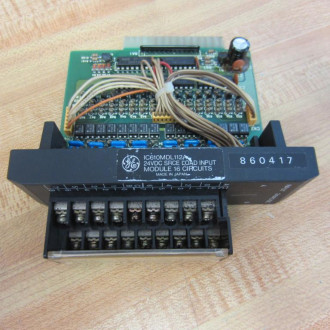 General Electric IC610MDL112A Input Module wTerminal Guard - Used