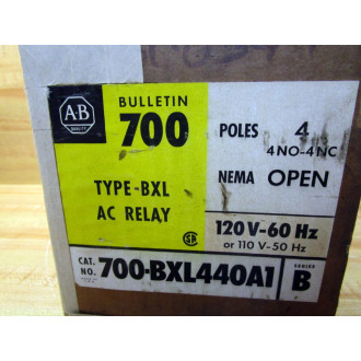 Allen Bradley 700-BXL440A1 Control Relay 700BXL440A1 Series B