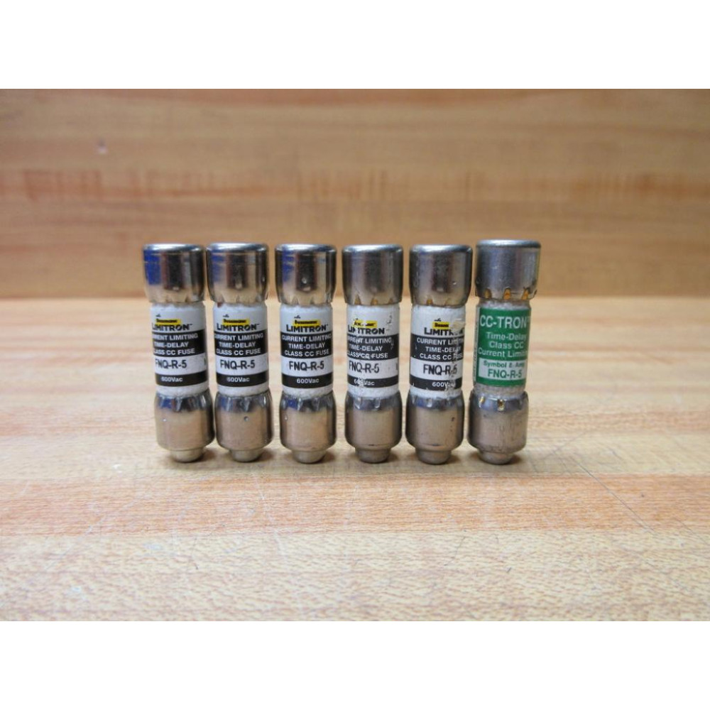 Buss FNQ-R-5 Bussmann Fuse Cross Ref 6F118 (Pack of 6) - New No Box