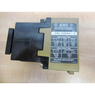 Allen Bradley 700-P800A1 Control Relay 700P800A1 Series A Faceplate Chipped - Used
