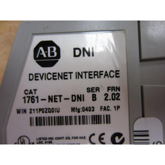 Allen Bradley 1761-NET-DNI Interface Module 1761NETDNI Series B - Refurbished