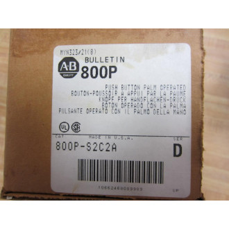 Allen Bradley 800P-S2C2A Palm Push Button 800PS2C2A Series D