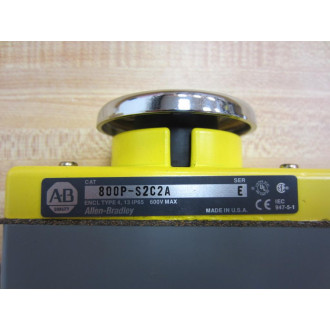 Allen Bradley 800P-S2C2A Palm Push Button 800PS2C2A Series E