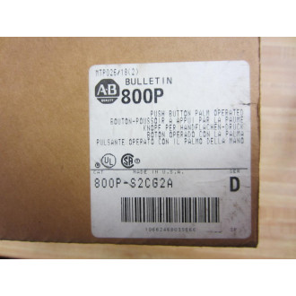 Allen Bradley 800P-S2CG2A Push Button 800PS2CG2A Series D