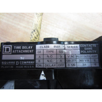 Square D 8501-GE Timer Attachment 8501GE - New No Box