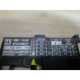 Square D 8501-GE Timer Attachment 8501GE - Used
