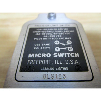 Micro Switch 8LS125 Limit Switch - Used