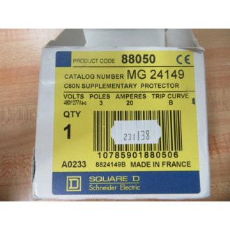Merlin Gerin 24149 Square D Breaker 20A MG24149 Schneider