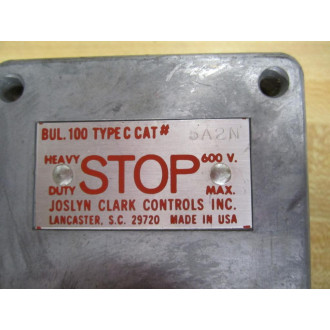 Joslyn Clark 5A2N Palm Push Button Stop Red - New No Box
